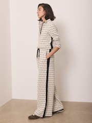 Mint Velvet White /Black Jacquard Half Zip Top - Image 5 of 8