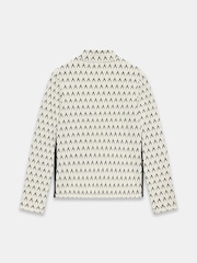 Mint Velvet White /Black Jacquard Half Zip Top - Image 8 of 8