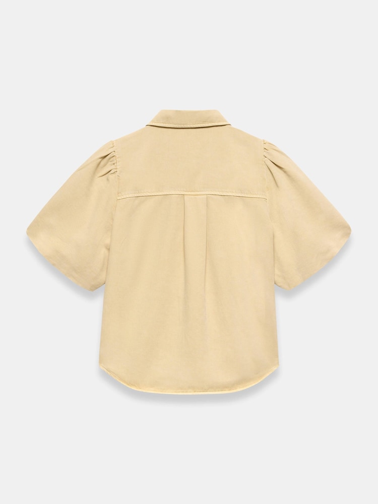 Mint Velvet Natural Denim Puff Sleeve Shirt - Image 8 of 8