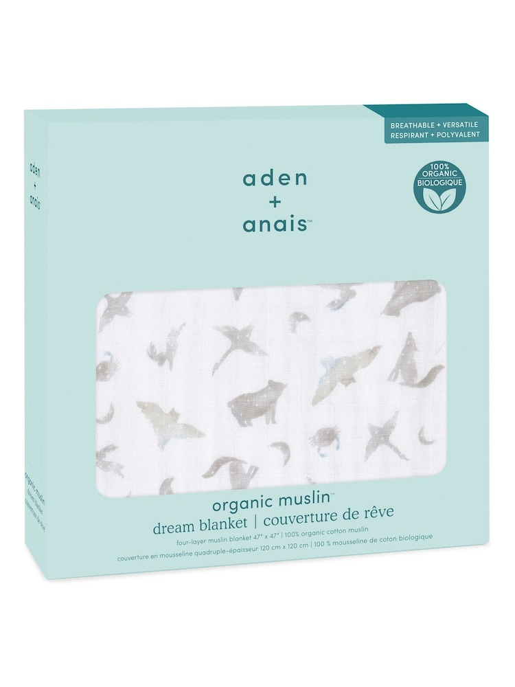 Aden + Anais Animal Одеяло Kingdom из органического хлопкового муслина Dream - Изображение 2 4