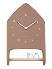 Karlsson Mocha Brown Love Birds Jungle Wall Clock - Image 2 of 5