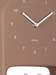 Karlsson Mocha Brown Love Birds Jungle Wall Clock - Image 3 of 5