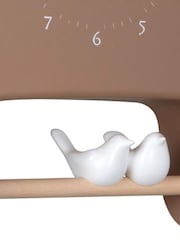 Karlsson Mocha Brown Love Birds Jungle Wall Clock - Image 4 of 5