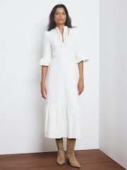 Vestido Midi de Pana de Terciopelo Menta - Imagen 2 de 7