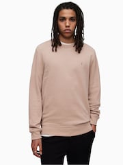 AllSaints Pink Raven Crew 100% Cotton Sweat Top - Image 1 of 5