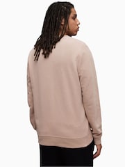 AllSaints Pink Raven Crew 100% Cotton Sweat Top - Image 2 of 5