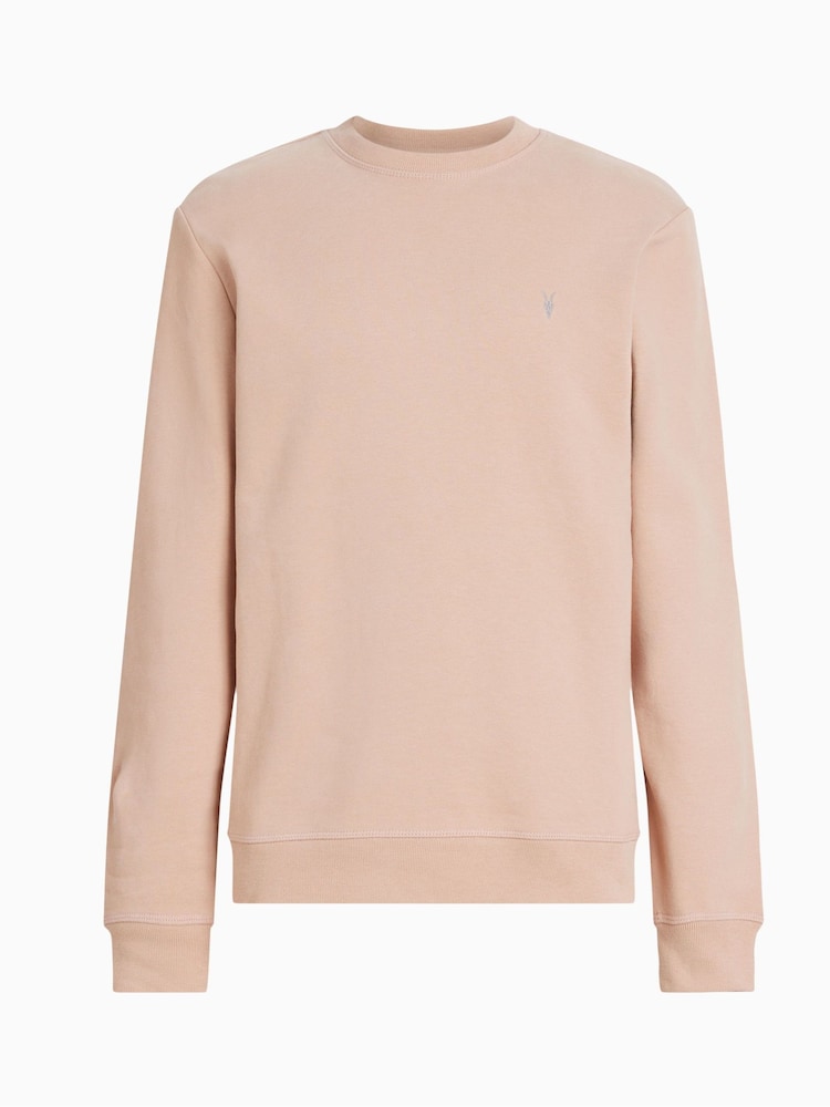 AllSaints Pink Raven Crew 100% Cotton Sweat Top - Image 5 of 5