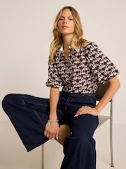 Mint Velvet Red Swan Print Shirt - Image 6 of 8
