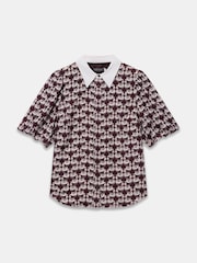 Mint Velvet Red Swan Print Shirt - Image 7 of 8