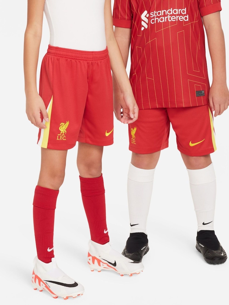 Nike Red Jr. Liverpool FC 24/25 Home Stadium Football Shorts - Image 4 of 8