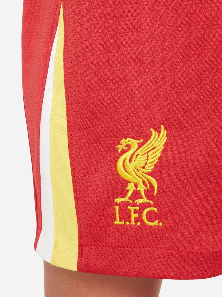 Nike Red Jr. Liverpool FC 24/25 Home Stadium Football Shorts - Image 7 of 8