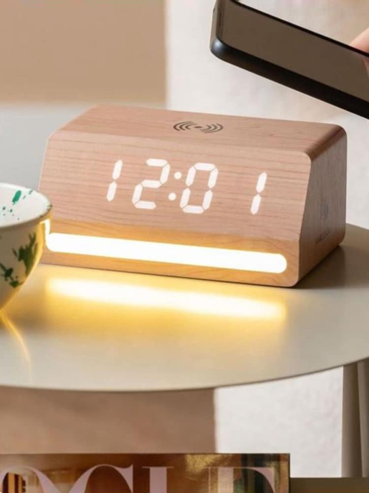 Karlsson Light wood Retro LED Alarm Clock - Image 1 of 5