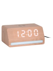 Karlsson Light wood Retro LED Alarm Clock - Image 2 of 5