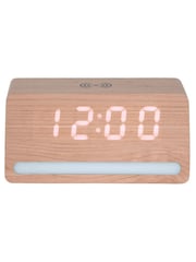 Karlsson Light wood Retro LED Alarm Clock - Image 4 of 5