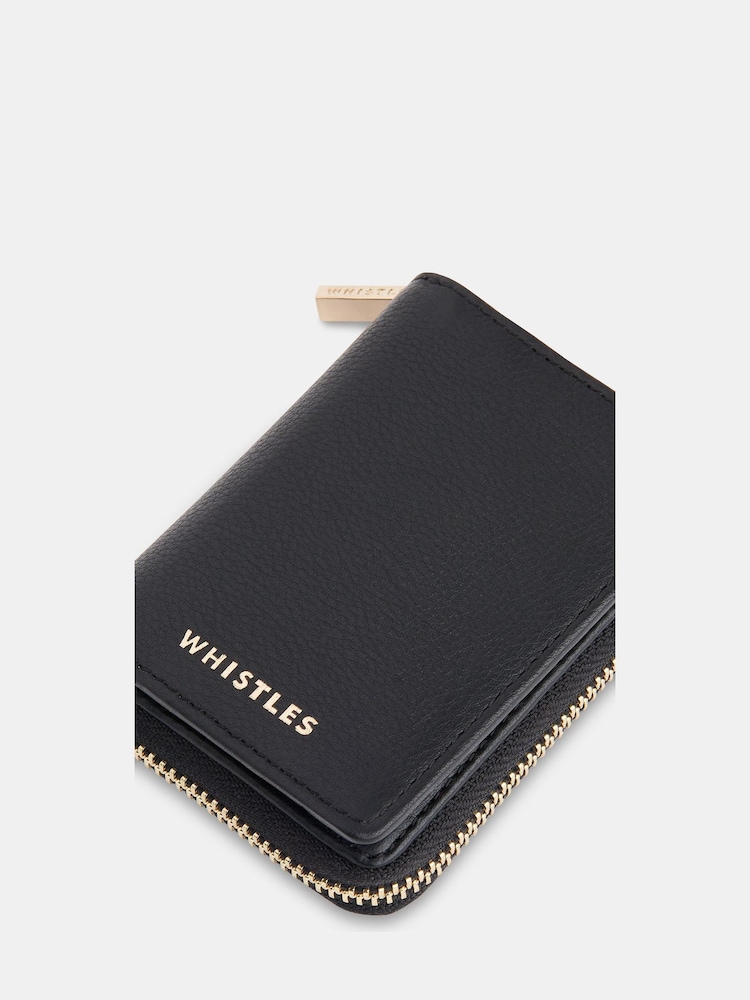 Whistles Black Koa Compact Purse - Image 4 of 4 Whistles Black Koa Compact Purse - Image 4 of 4