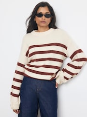 Mint Velvet Orange Striped Knit Jumper - Image 2 of 8