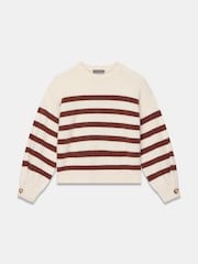 Mint Velvet Orange Striped Knit Jumper - Image 7 of 8