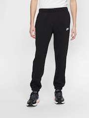 Nike Black Club Cuffed Joggers - Image 1 of 16