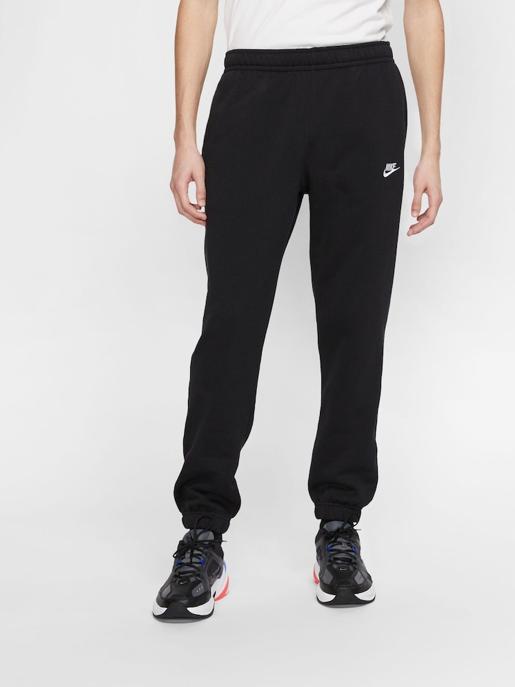 Nike Black Club Cuffed Joggers - Image 1 of 16