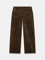 Mint Velvet Leopard Print Velvet Wide Trousers - Εικόνα 6 από 7