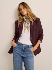 Mint Velvet Red Single Breasted Blazer - Image 2 of 8