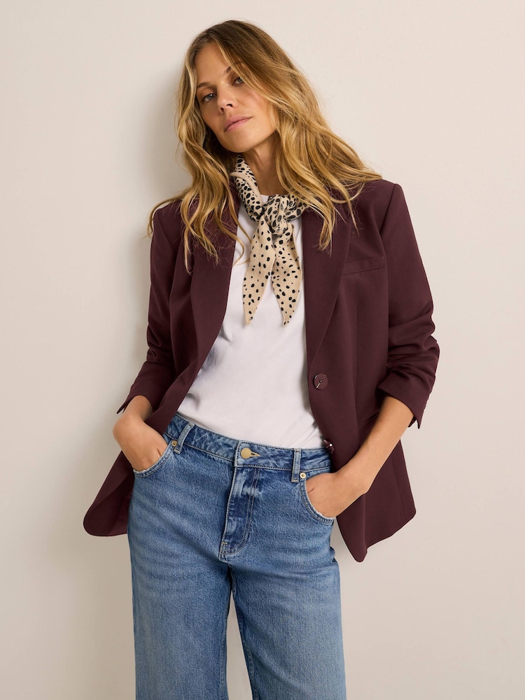 Mint Velvet Red Single Breasted Blazer - Image 2 of 8 Mint Velvet Red Single Breasted Blazer - Image 2 of 8