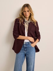 Mint Velvet Red Single Breasted Blazer - Image 3 of 8
