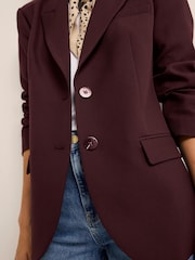 Mint Velvet Red Single Breasted Blazer - Image 4 of 8