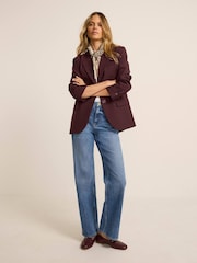 Mint Velvet Red Single Breasted Blazer - Image 5 of 8
