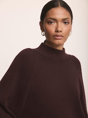 Mint Velvet Red Cotton Blend High Neck Top - Image 5 of 7