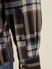 Navy Blue Check Long Sleeve Shirt - Image 4 of 7