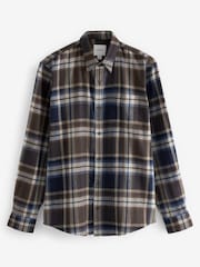 Navy Blue Check Long Sleeve Shirt - Image 5 of 7