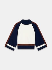 Mint Velvet Cream Colour Block Wide Sleeve Knit Top - Image 6 of 7
