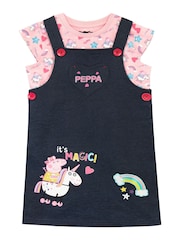 Character Grey/Pink Peppa Pig Dress - Image 1 of 8