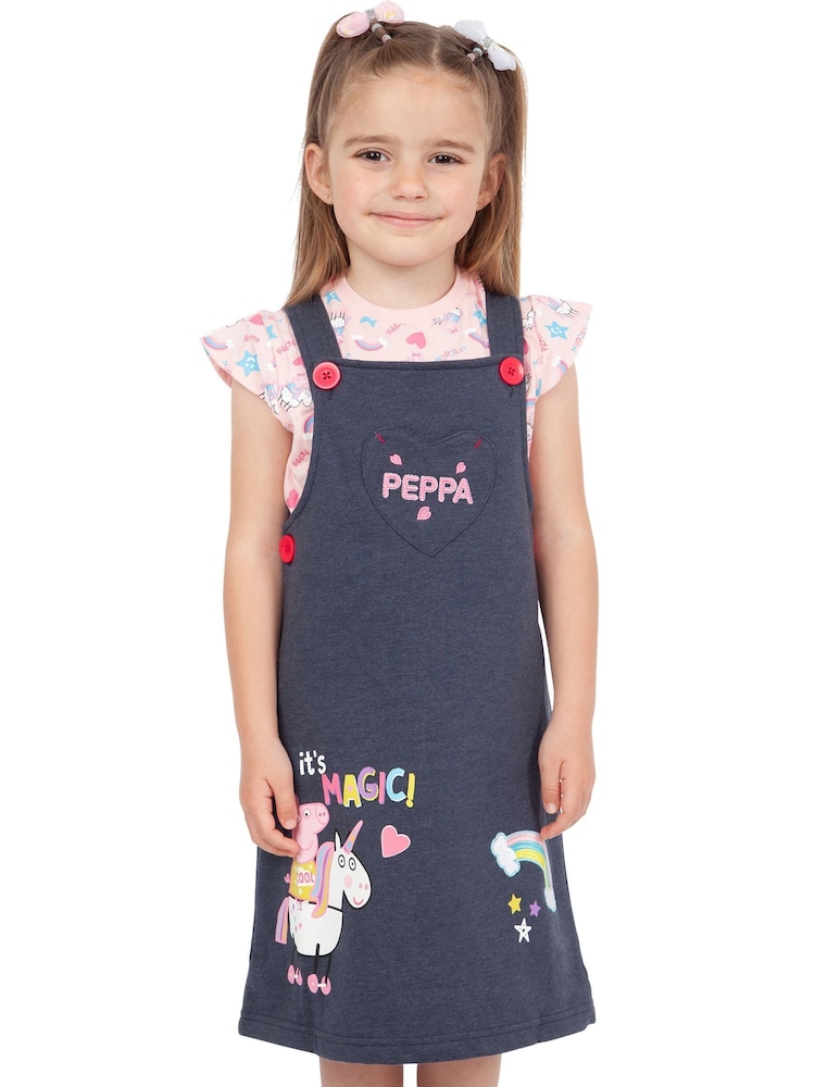 Character Grey/Pink Peppa Pig Dress - Image 6 of 8