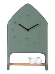 Karlsson Jungle Green Love Birds Jungle Wall Clock - Image 2 of 5