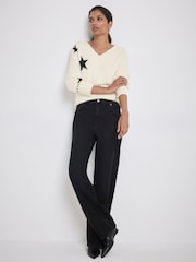 Mint Velvet Cream Star Knit Jumper - Image 3 of 7