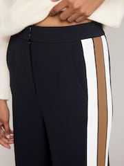 Mint Velvet Blue Side Stripe Wide Leg Trousers - Image 4 of 7