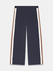 Mint Velvet Blue Side Stripe Wide Leg Trousers - Image 6 of 7