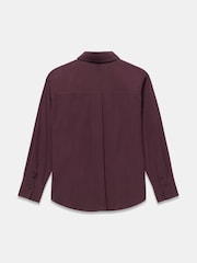 Mint Velvet Red Cotton Blend Knot Button Shirt - Image 7 of 7