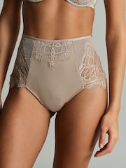 B by Ted Baker Формирующий серо-коричневый коричневый бриджи с высокой талией - Image 3 of 7