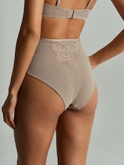 B by Ted Baker Формирующий серо-коричневый коричневый бриджи с высокой талией - Image 4 of 7