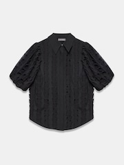 Mint Velvet Black Butterfly Applique Shirt - Image 6 of 7