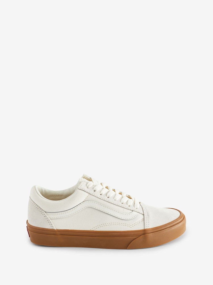 Creme - Vans Old Skool Turnschuhe für Damen mit Gummisohle - Bild 1 von 5 Creme - Vans Old Skool Turnschuhe für Damen mit Gummisohle - Bild 1 von 5