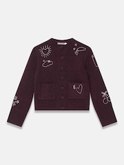Mint Velvet Embroidered Motif Knit Cardigan - Obrázek 6 z 7