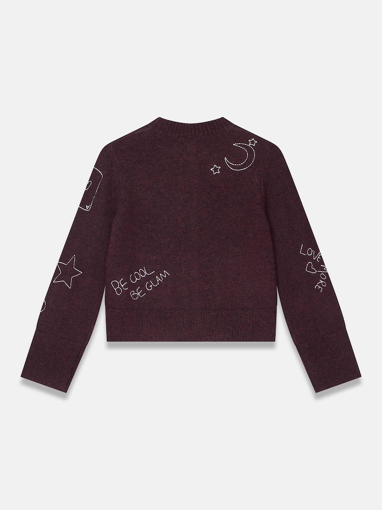 Mint Velvet Embroidered Motif Knit Cardigan - Obrázek 7 z 7