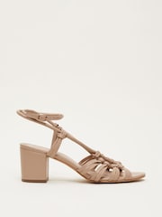 Phase Eight Brown Leather Ankle Strap Sandals - Image 1 of 5