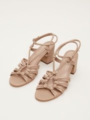 Phase Eight Brown Leather Ankle Strap Sandals - Image 2 of 5