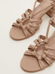 Phase Eight Brown Leather Ankle Strap Sandals - Image 3 of 5