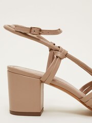 Phase Eight Brown Leather Ankle Strap Sandals - Image 4 of 5